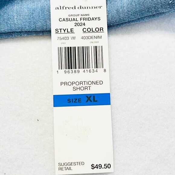 Alfred Dunner Women's Pull-on Elastic Waist Traditional Fit Blue Pants Sz XL NWT - Picture 6 of 10